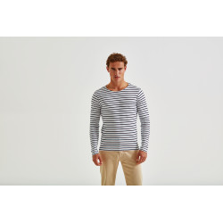 T-shirt marinière « coastal » homme à manches longues personnalisé