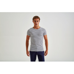 T-shirt marinière « coastal » homme à manches courtes personnalisé