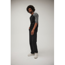 T-shirt base-ball manches trois-quarts en triple mélange unisexe personnalisé