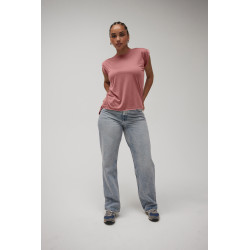 T-shirt femme ample aux manches retroussées personnalisé