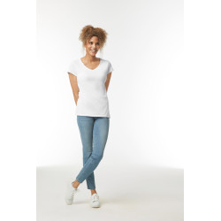 T-shirt col V Softstyle™ Femme personnalisé