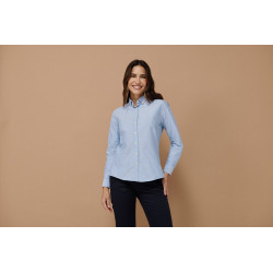 Chemise Oxford moderne à manches longues femme personnalisé