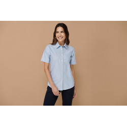 Chemise Oxford classique à manches courtes Femme personnalisé