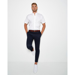 Chemise Oxford de première qualité à manches courtes slim personnalisé