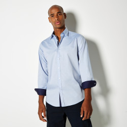 Chemise Oxford de première qualité à manches longues (col à boutons) Contrast personnalisé