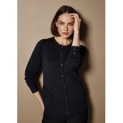 Cardigan col rond à manches longues Arundel Femme personnalisé