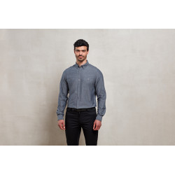 Chemise d’artisan pour hommes à manches longues en coton biologique issu du commerce équitable personnalisé