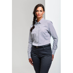 Chemise à rayures Oxford en coton majoritaire pour femme personnalisé