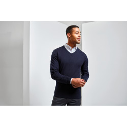 Pull "Essential" à col en V en acrylique pour homme personnalisé