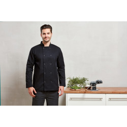 Veste de cuisinier à manches longues à boutons - pression personnalisé