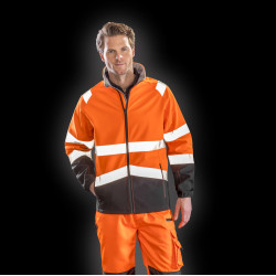 Printable safety softshell jacket personnalisé