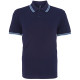 Polo passepoilé coupe classique homme - col contrasté personnalisé