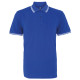 Polo passepoilé coupe classique homme - col contrasté personnalisé