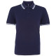 Polo passepoilé coupe classique homme - col contrasté personnalisé