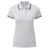 Polo passepoilé coupe classique femme - col contrasté personnalisé