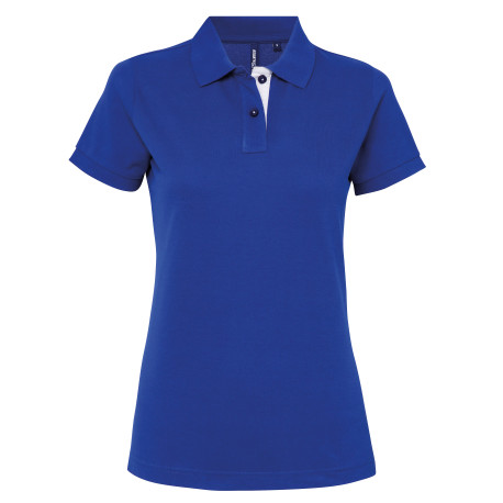 Polo contrasté femme personnalisé