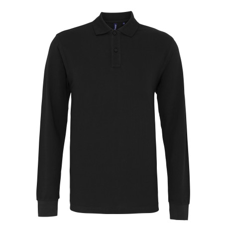Polo coupe classique à manches longues homme personnalisé