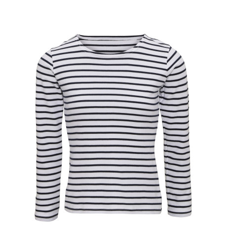 T-shirt marinière « coastal » femme à manches longues personnalisé