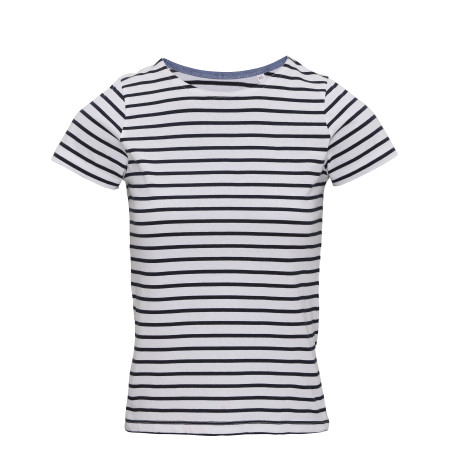 T-shirt marinière « coastal » femme à manches courtes personnalisé