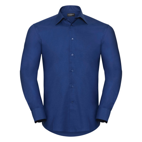 Chemise Oxford cintrée manches longues facile d'entretien pour Homme personnalisé