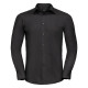 Chemise en popeline cintrée manches longues polyester/coton facile d’entretien pour homme personnalisé