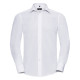 Chemise en popeline cintrée manches longues polyester/coton facile d’entretien pour homme personnalisé