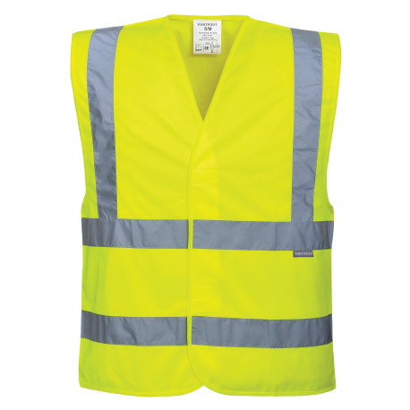 Gilet deux bandes et bretelles de haute visibilité (C470) personnalisé