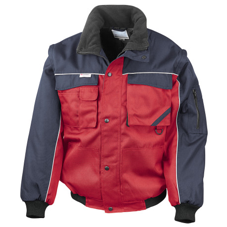 Blouson de pilote résistant à manches zippées Work-guard™ personnalisé