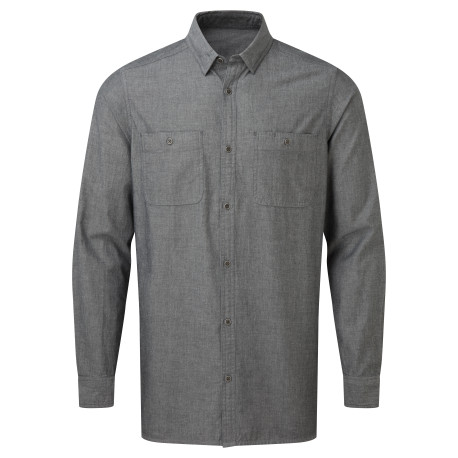 Chemise d’artisan pour hommes à manches longues en coton biologique issu du commerce équitable personnalisé