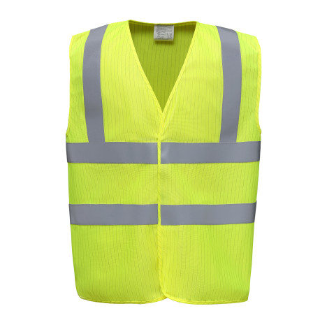 Gilet sans manches anti-statique antidéflagrant haute visibilité (HVW100ASFR) personnalisé