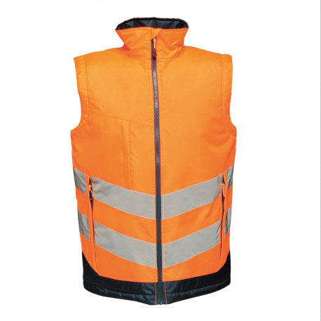 Bodywarmer pro haute visibilité personnalisé