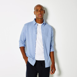 Chemise en piqué à manches longues Superwash® 60° (coupe ajustée) personnalisé