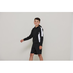 Sweat à capuche sportif contrasté enfant personnalisé