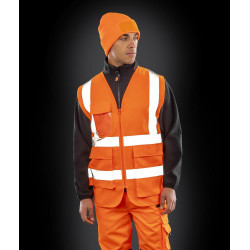 Veste de sécurité en poly-coton résistant personnalisé