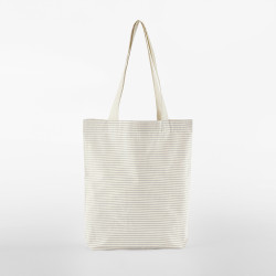 Tote Bag rayé en coton bio personnalisé
