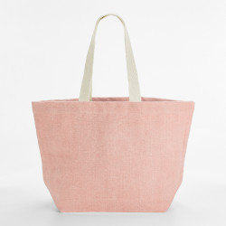 Sac de plage en jute soft washed personnalisé