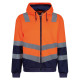 Pro hi-vis full zip hoodie personnalisé