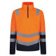 Pro hi-vis half zip fleece top personnalisé