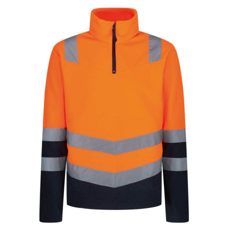 Pro hi-vis half zip fleece top personnalisé