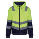 Pro hi-vis full zip hoodie personnalisé