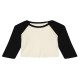 T-shirt femme 3/4 raglan micro côte style bébé personnalisé