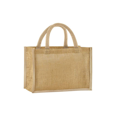 Tote Bag midi en jute amidonné naturel personnalisé