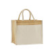 Tote Bag midi en coton jute amidonné naturel personnalisé