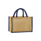 Tote Bag midi en jute amidonné naturel personnalisé