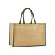 Tote Bag classique en jute amidonné naturel personnalisé