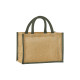 Tote Bag midi en jute amidonné naturel personnalisé