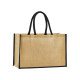 Tote Bag classique en jute amidonné naturel personnalisé