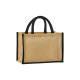 Tote Bag midi en jute amidonné naturel personnalisé