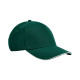 Casquette classique 5 panneaux en coton biologique EarthAware® - visière sandwich personnalisé