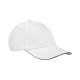 Casquette classique 5 panneaux en coton biologique EarthAware® - visière sandwich personnalisé